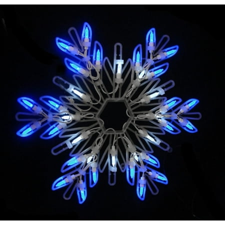 30cm fenêtre de flocon de neige imperméable Silhouette Rope Light Bright White